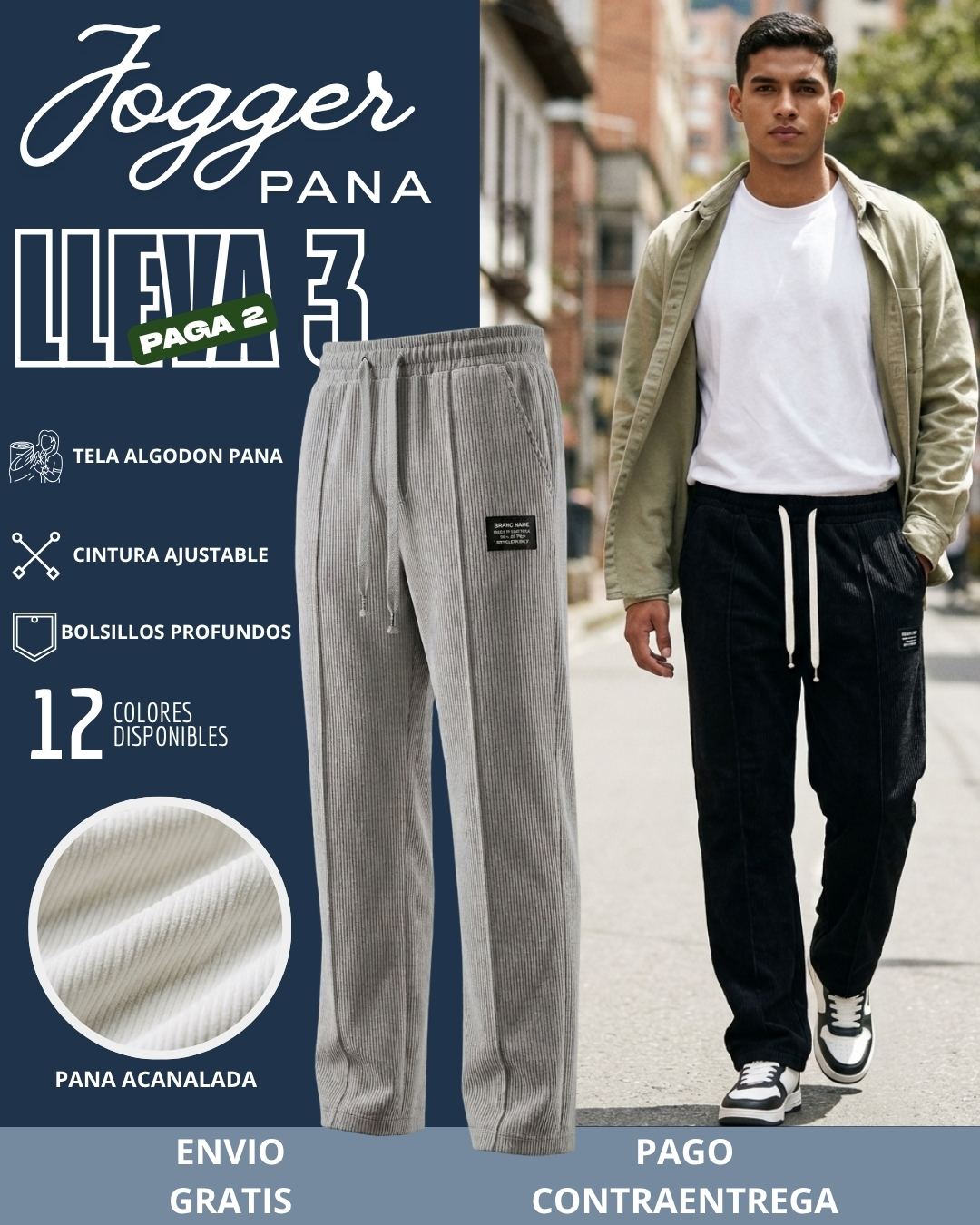 JOGGER PANA EN ALGODON TIK